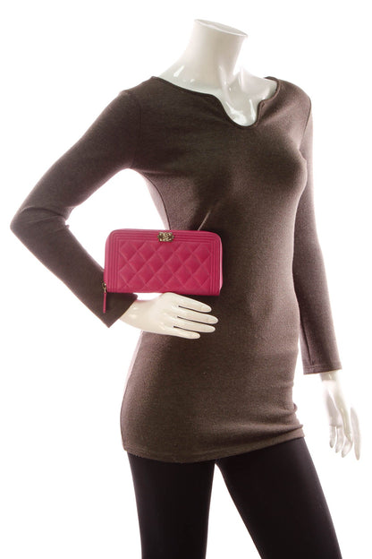 Boy Zippy Wallet - Pink Caviar - image 2