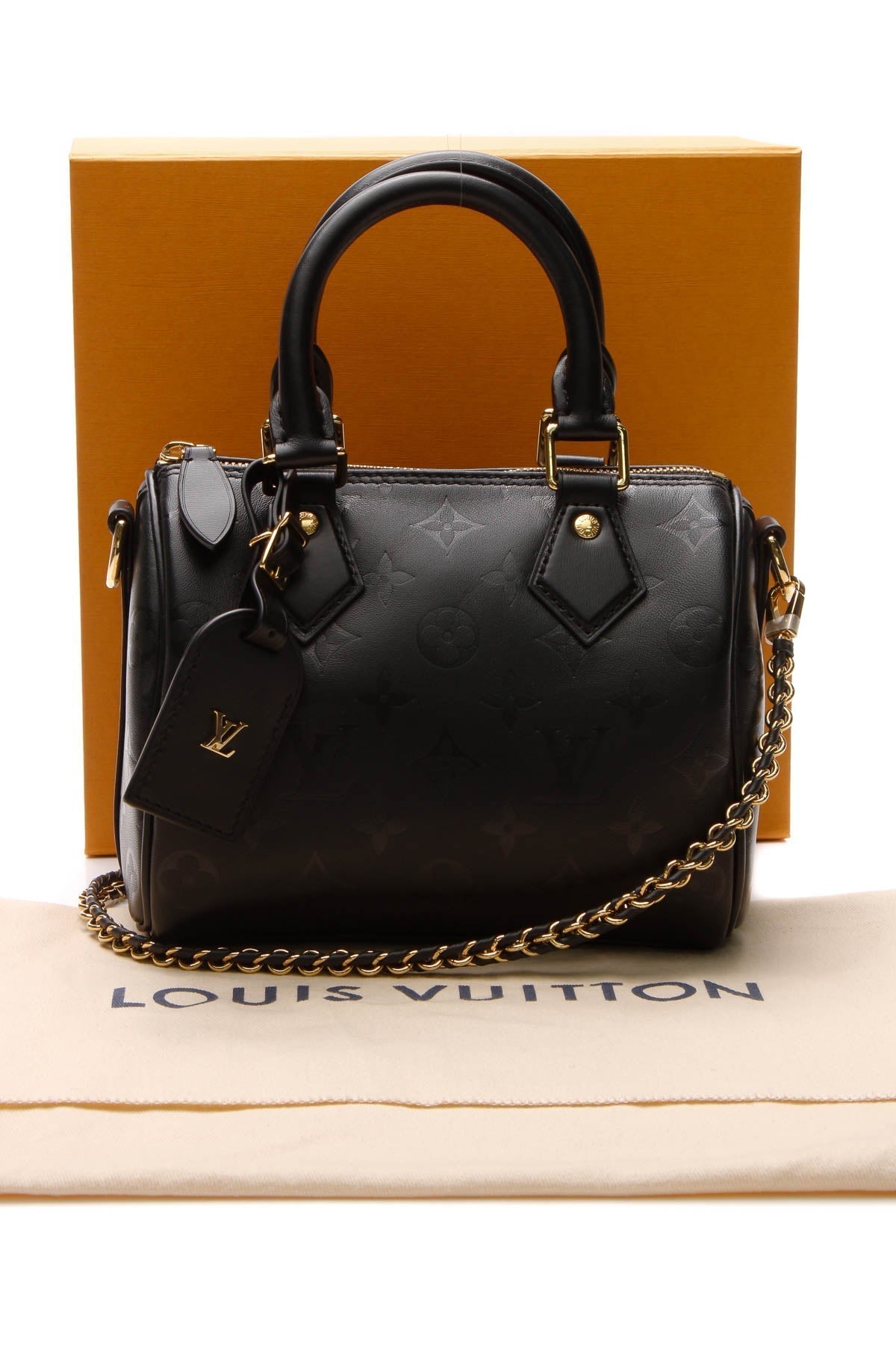 Louis Vuitton Speedy BB Bandouliere Bag - Black Monogram Ink - photo 10