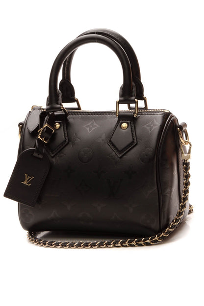 Louis Vuitton Speedy BB Bandouliere Bag - Black Monogram Ink - photo 1