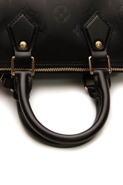 Louis Vuitton Speedy BB Bandouliere Bag - Black Monogram Ink - photo 5