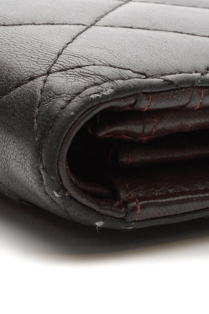 Quilted L Yen Wallet - Black - image 4