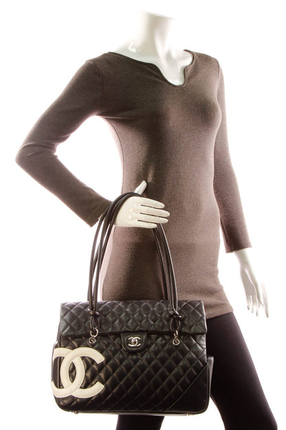 Cambon Ligne Flap Large Tote Bag - Black - image 2