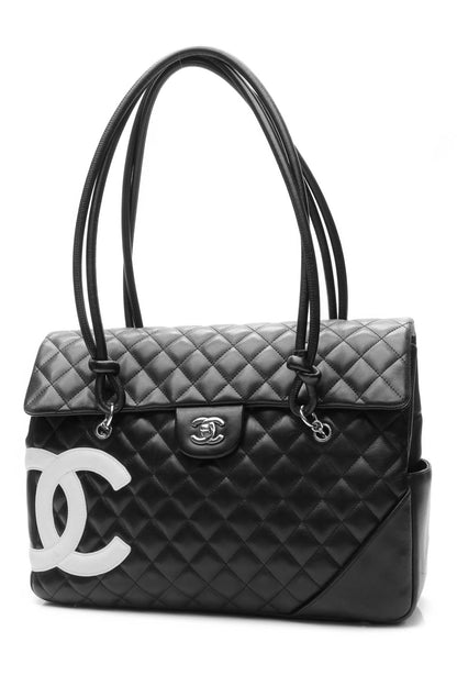 Cambon Ligne Flap Large Tote Bag - Black - image 1