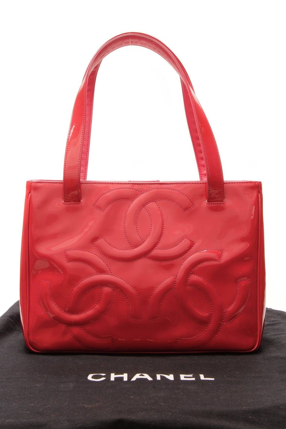 Triple CC Tote Bag - Dark Pink - image 13