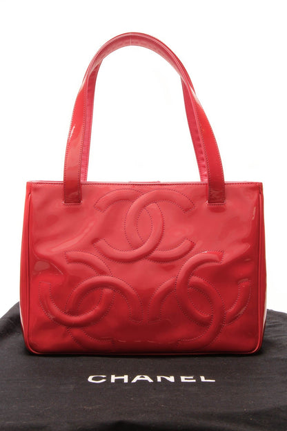 Triple CC Tote Bag - Dark Pink - image 13