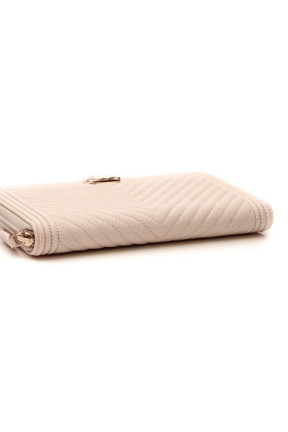 Chevron Quilted Boy Long Zip Wallet - Beige - image 3