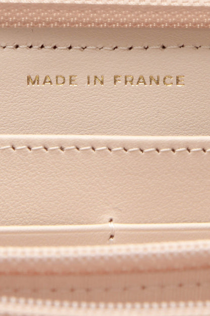 Chevron Quilted Boy Long Zip Wallet - Beige - image 7
