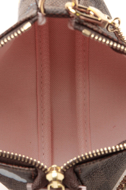 Christmas 2020 Mini Pochette Accessories - Damier Ebene - image 6