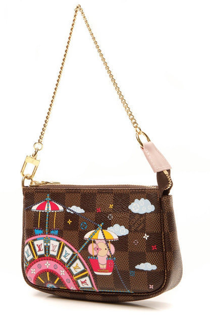 Christmas 2020 Mini Pochette Accessories - Damier Ebene - image 1