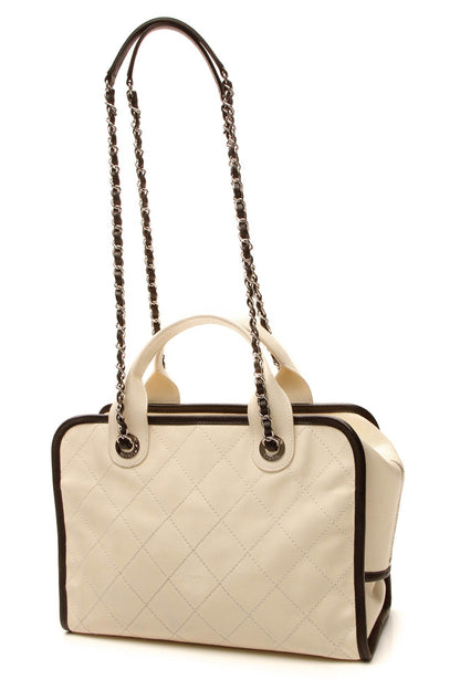 Timeless Top Handle Bowling Bag - Ivory Caviar - image 3