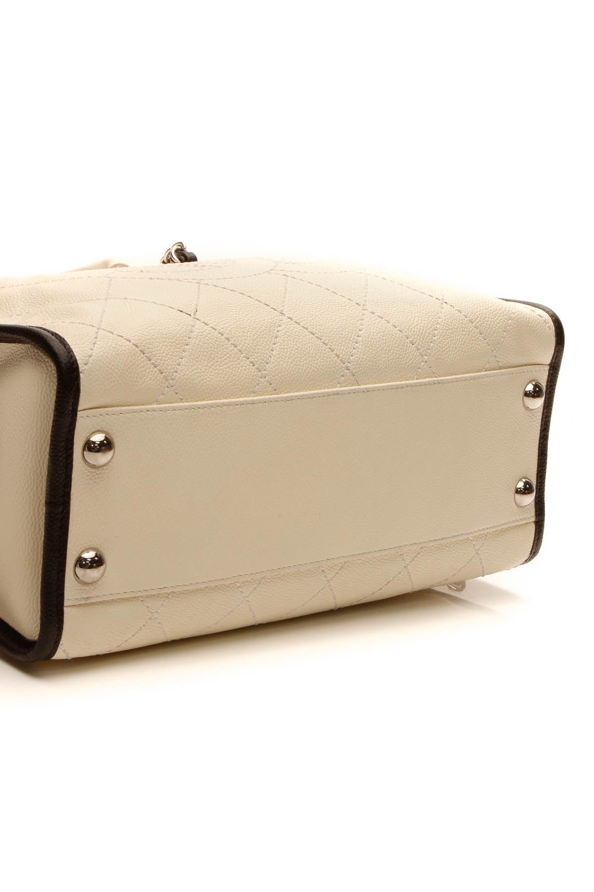 Timeless Top Handle Bowling Bag - Ivory Caviar - image 4