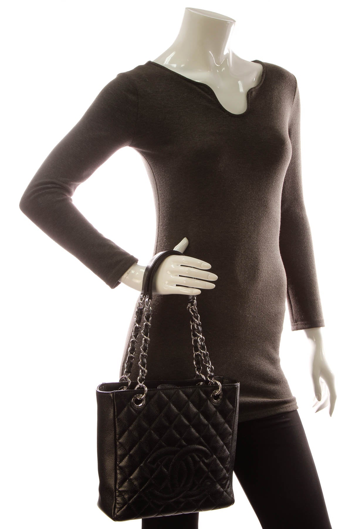 PST Petite Shopping Tote Bag - Black Caviar - image 2