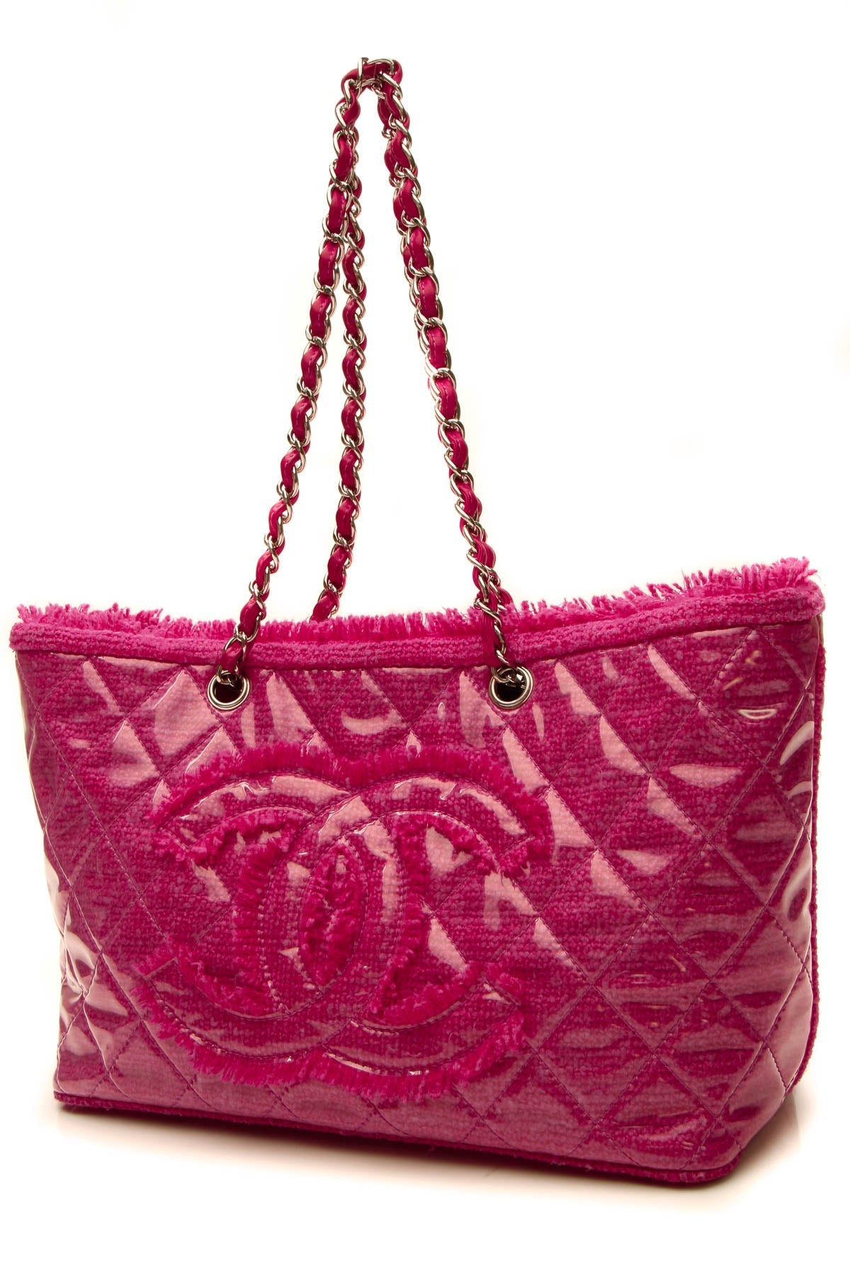 Funny Tweed Tote Bag - Fuschia Vinyl - image 1