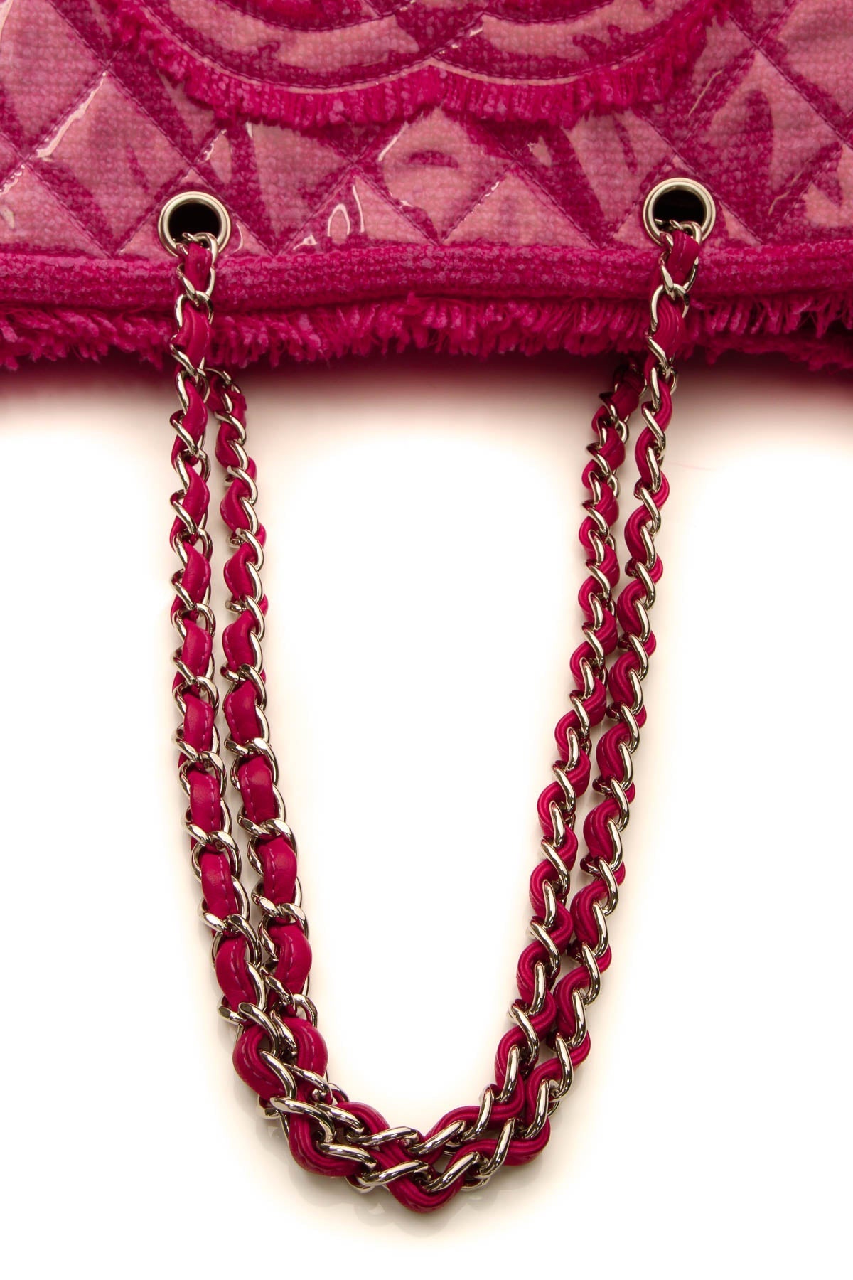 Funny Tweed Tote Bag - Fuschia Vinyl - image 7