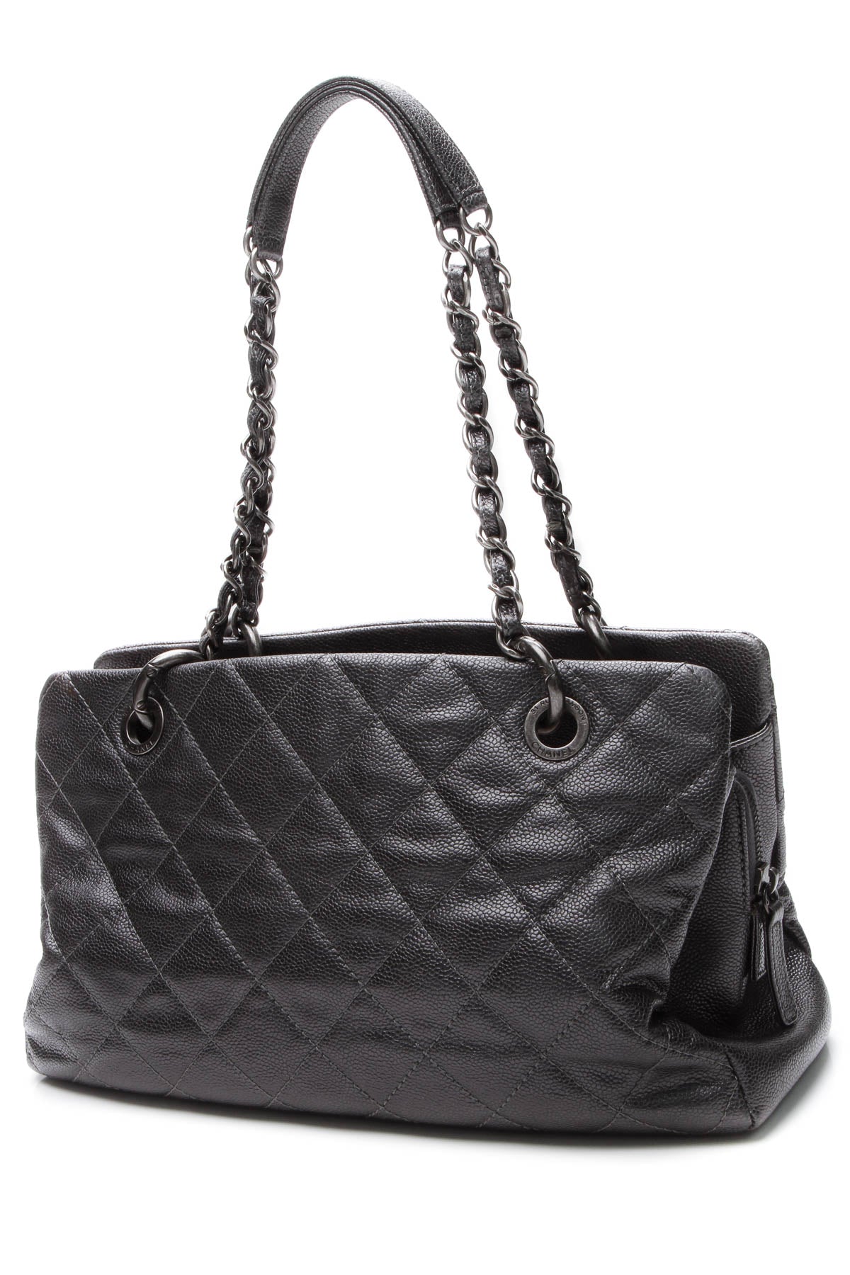 Iridescent Chic Small Tote Bag - Gunmetal - image 3
