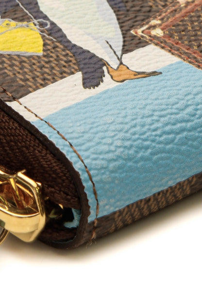 2017 Christmas Animation Clemence Wallet - Damier Ebene - image 4