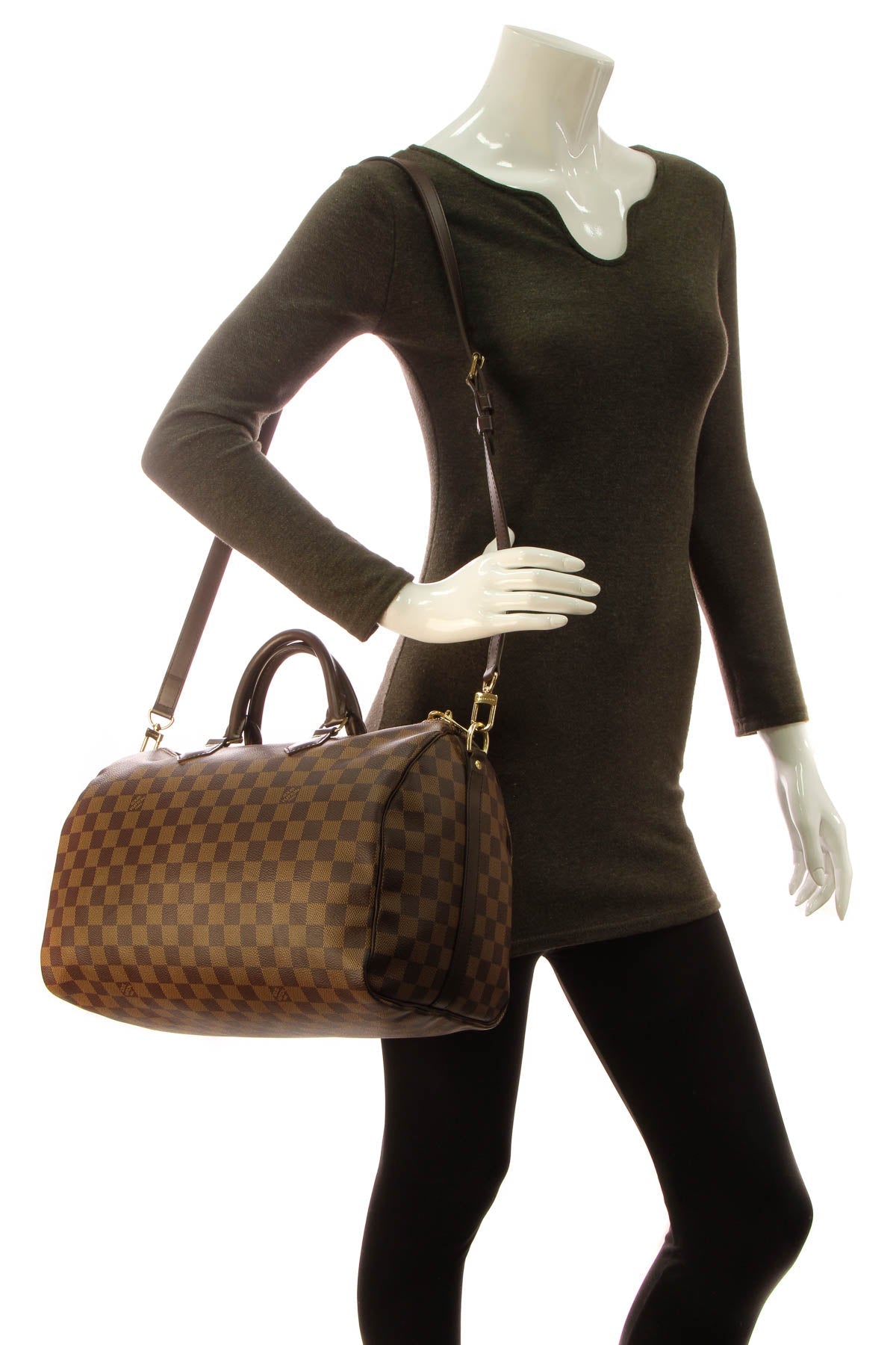 Speedy Bandouliere 35 Bag - Damier Ebene - image 2
