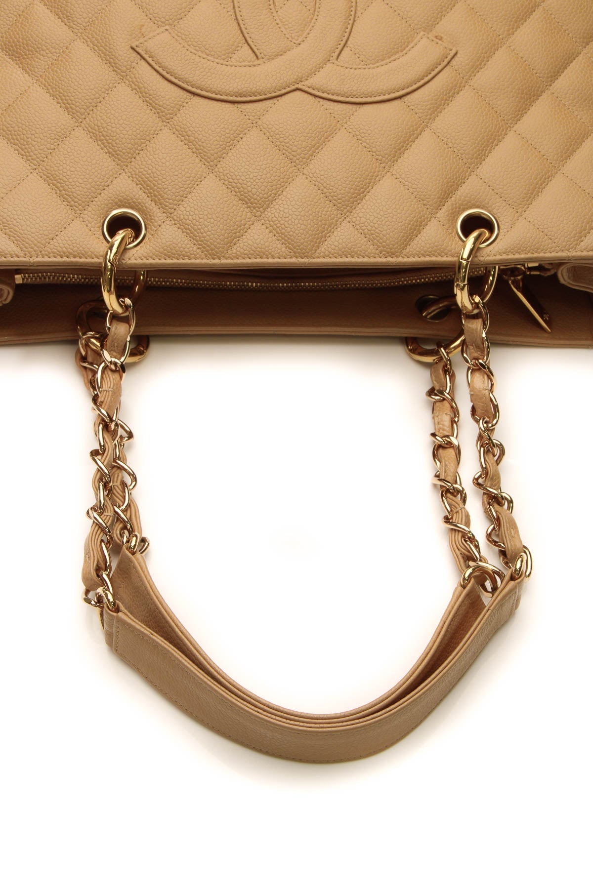 GST Grand Shopping Tote Bag - Tan Caviar - image 6