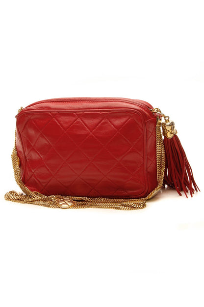 Chanel Vintage Quilted Camera Bag - Red - photo 3