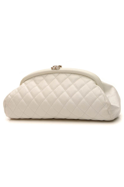 Quilted Timeless Clutch Bag - White - image 1
