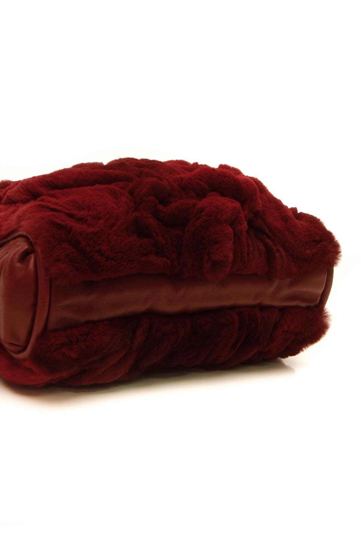 Rabbit Fur Shoulder Bag - Red - image 4