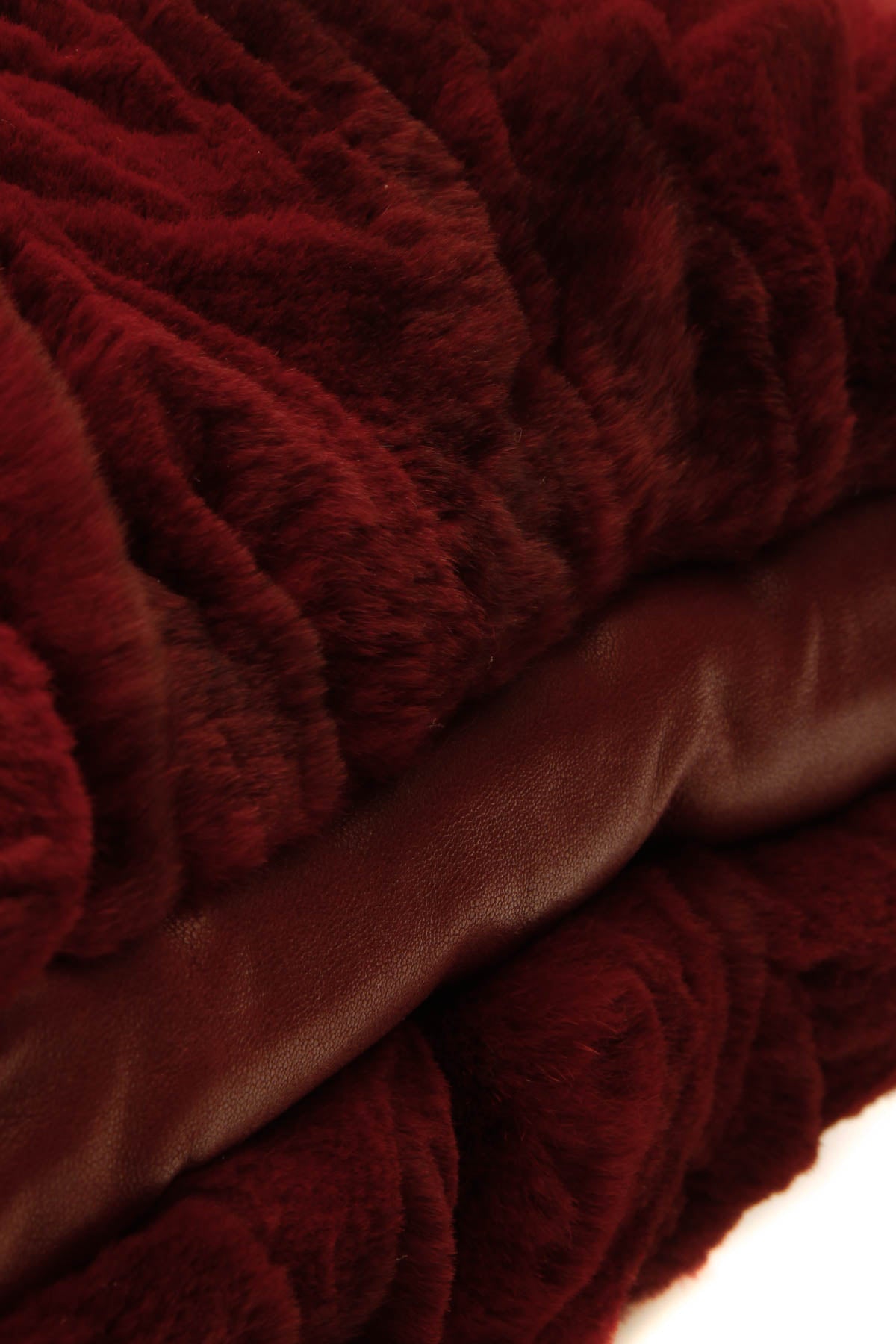 Rabbit Fur Shoulder Bag - Red - image 6
