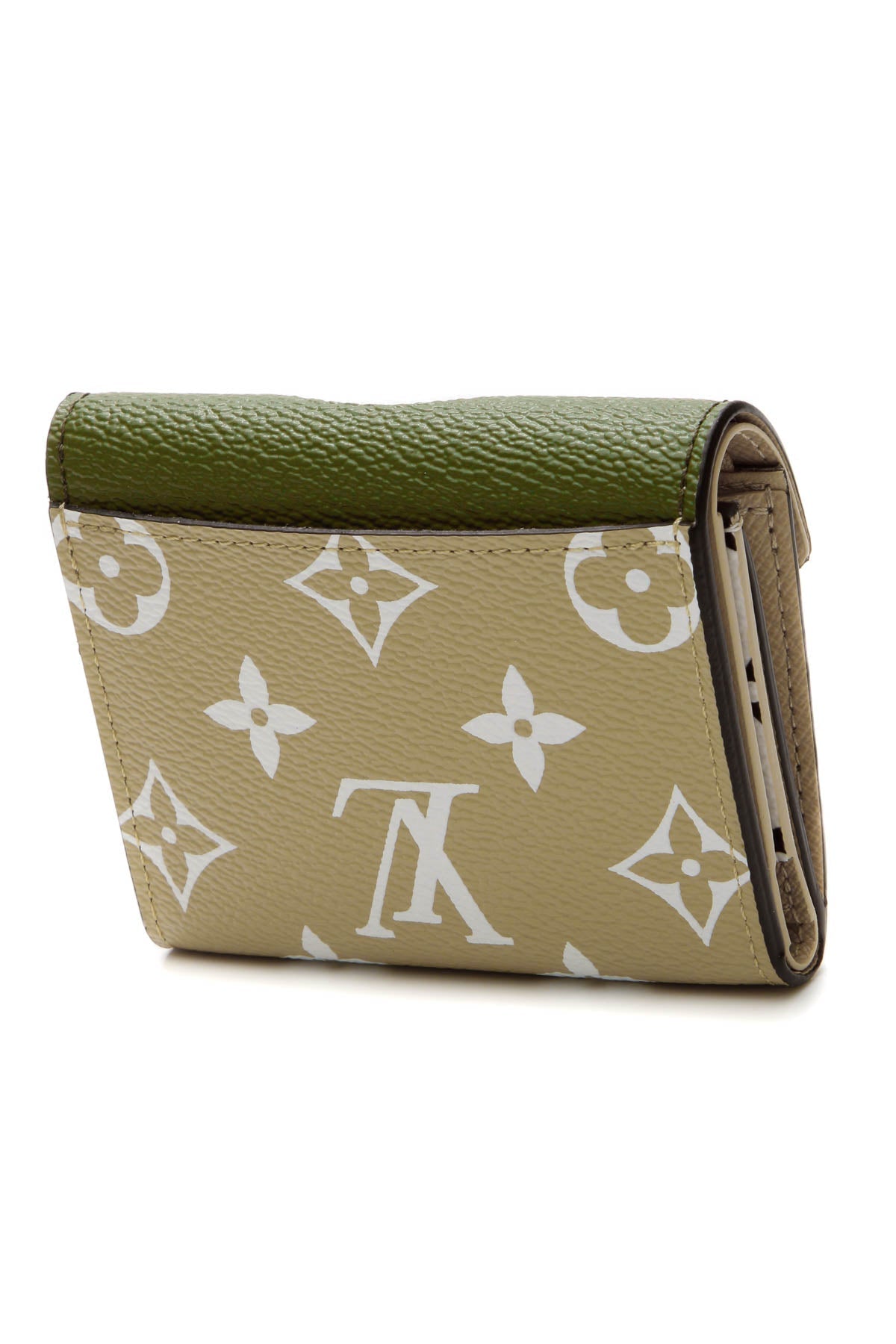 Compact Zoe Wallet - Khaki/White Giant Monogram - image 2