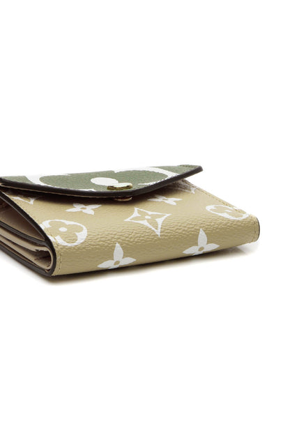 Compact Zoe Wallet - Khaki/White Giant Monogram - image 3