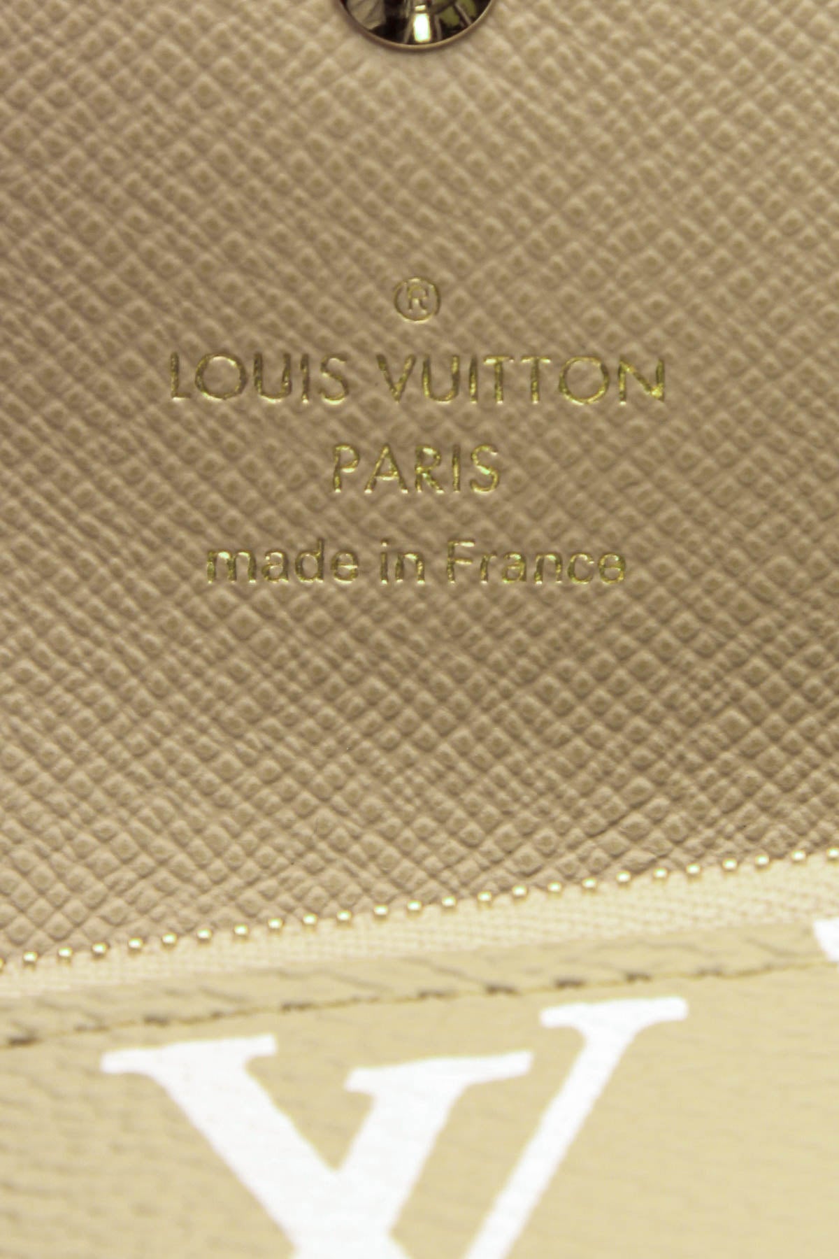 Compact Zoe Wallet - Khaki/White Giant Monogram - image 6