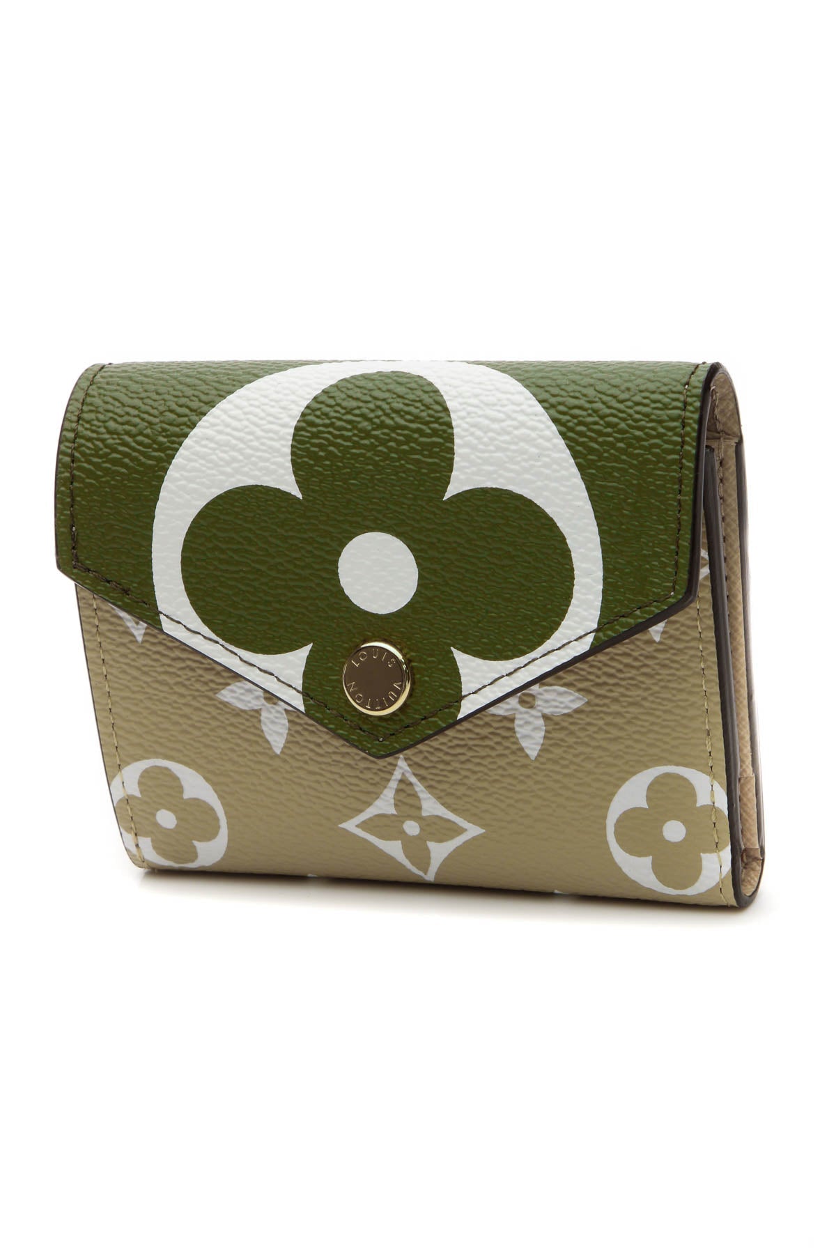 Compact Zoe Wallet - Khaki/White Giant Monogram - image 1