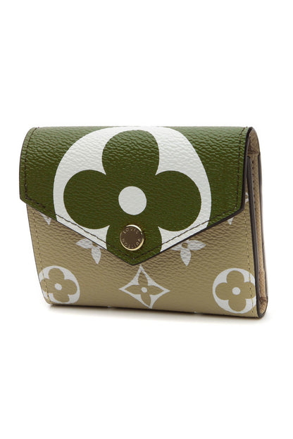 Compact Zoe Wallet - Khaki/White Giant Monogram - image 1