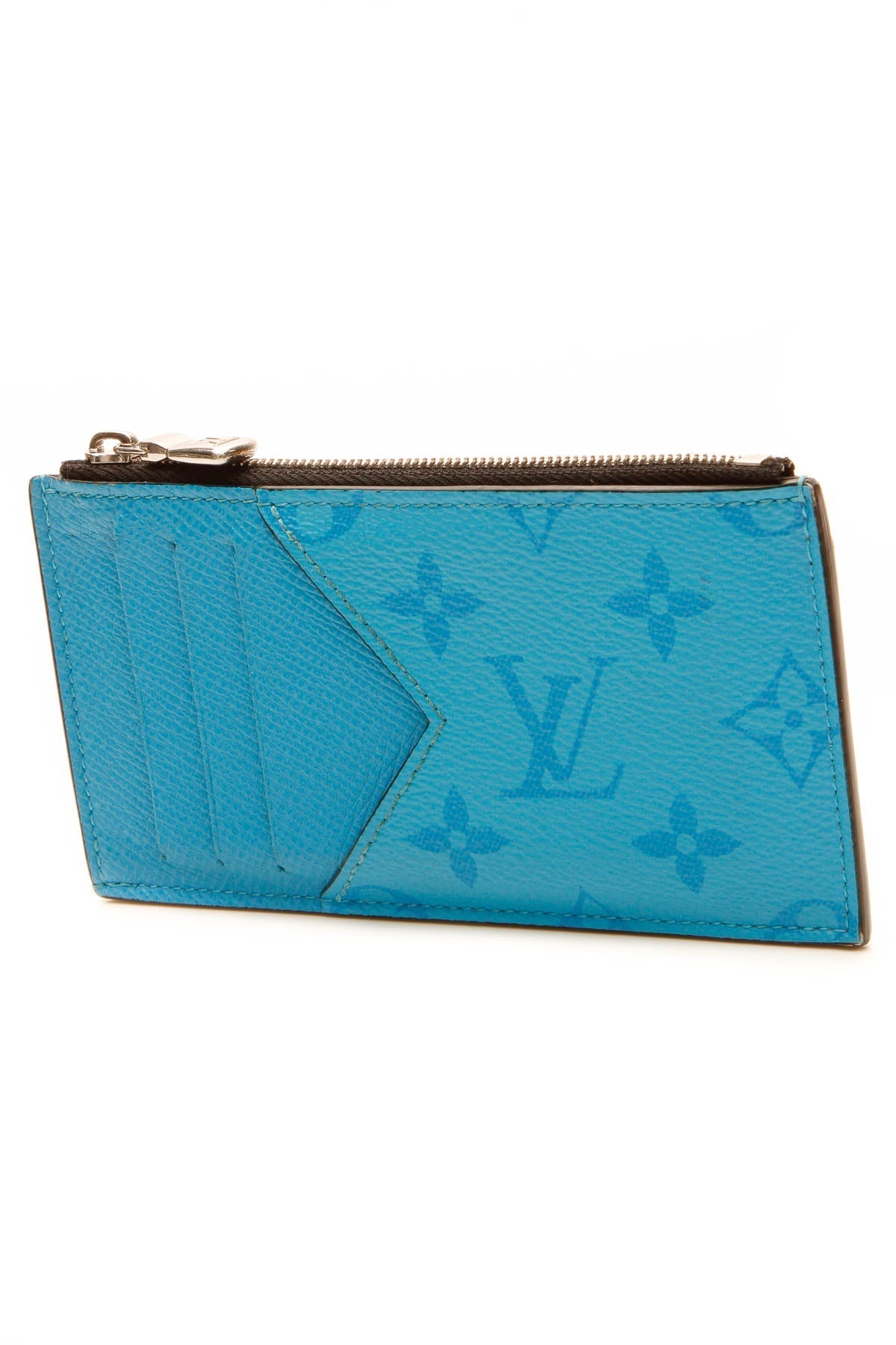 Coin Card Holder - Blue Lagoon Monogram - image 1