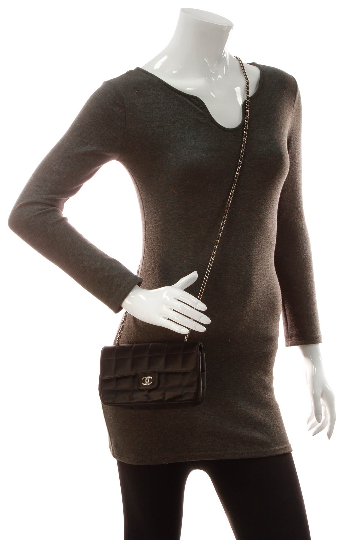 Quilted Mini Flap Crossbody Bag - Black - image 2