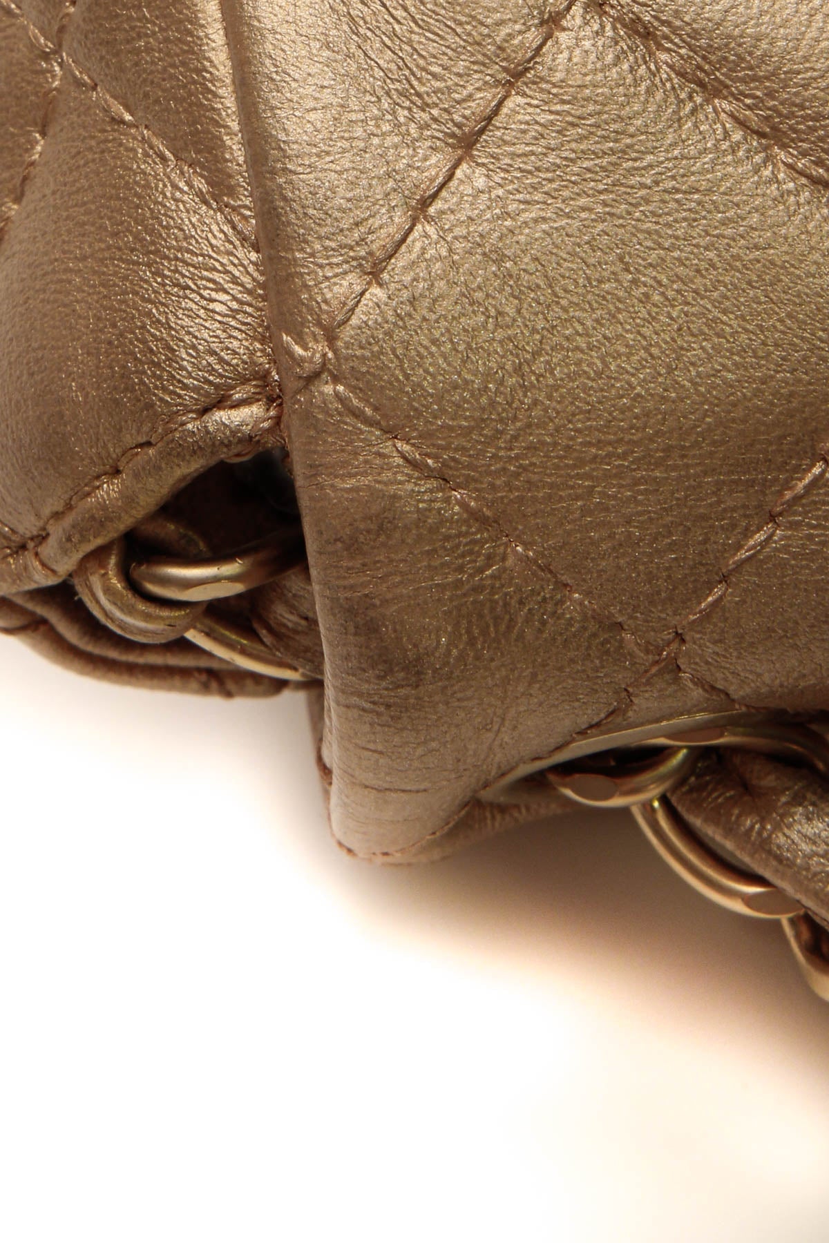 Crystal Quilted Flap Crossbody Bag - Gold - image 7