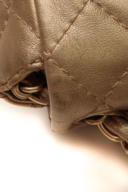 Crystal Quilted Flap Crossbody Bag - Gold - image 7