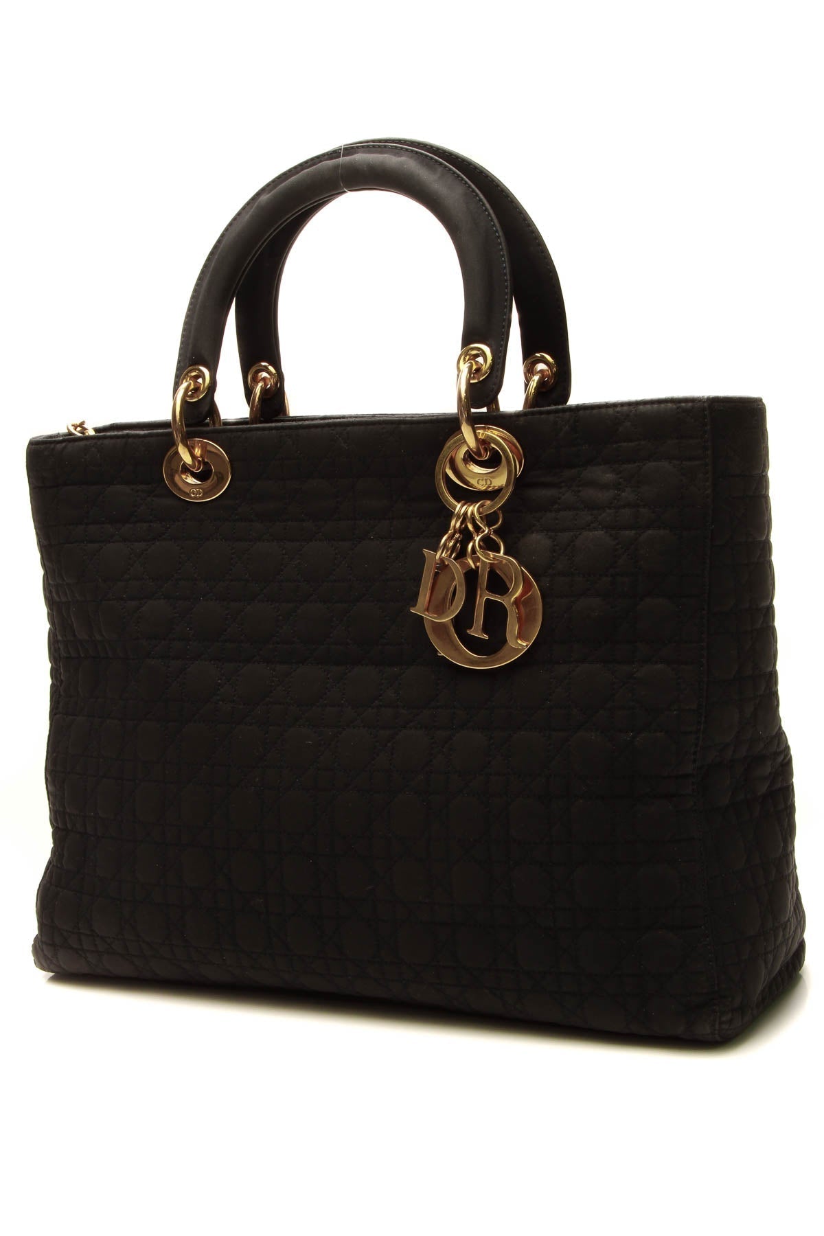 Vintage Cannage Large Lady Dior Bag - Black - image 1