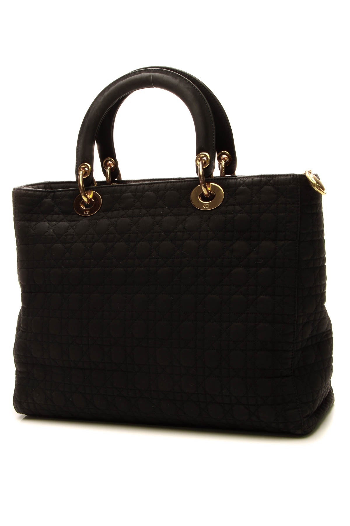 Vintage Cannage Large Lady Dior Bag - Black - image 3