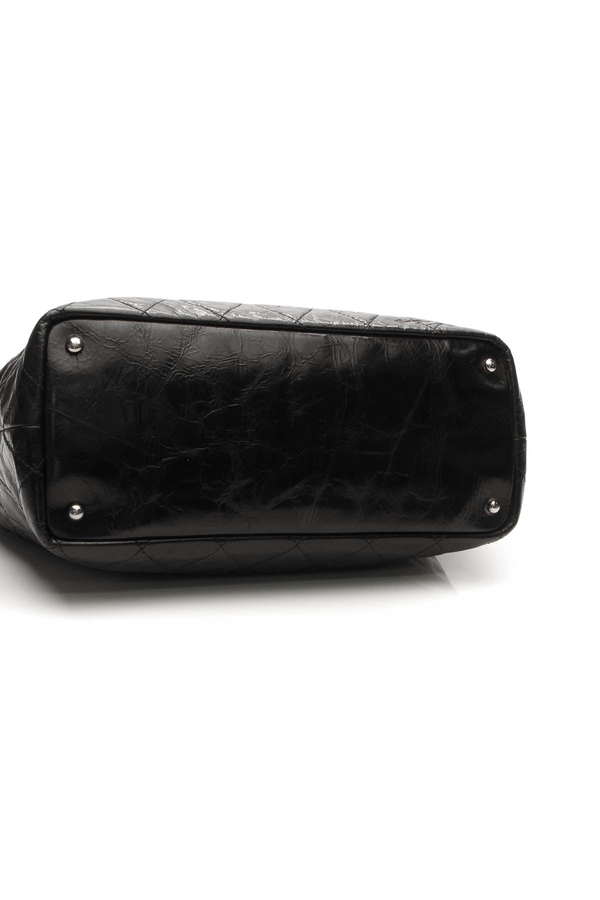 Quilted Tote Bag - Black/Gray - image 4