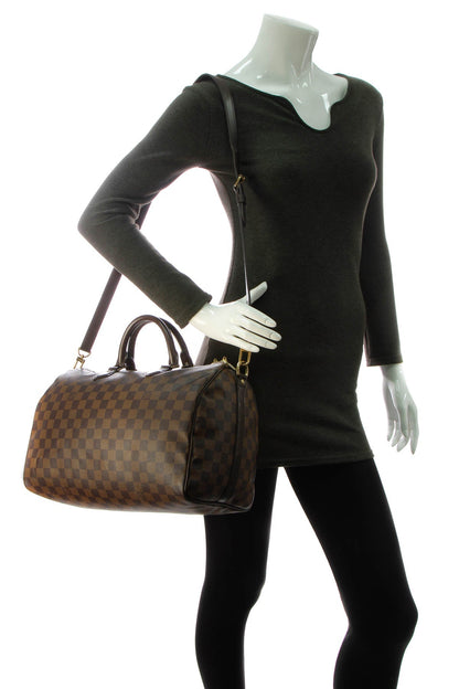 Speedy Bandouliere 35 Bag - Damier Ebene - image 2