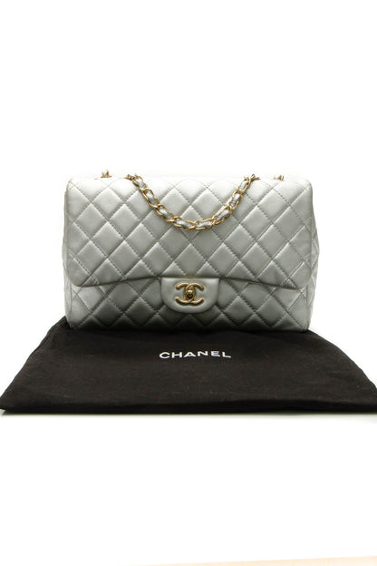 Classic Jumbo Single Flap Bag - Silver - image 12