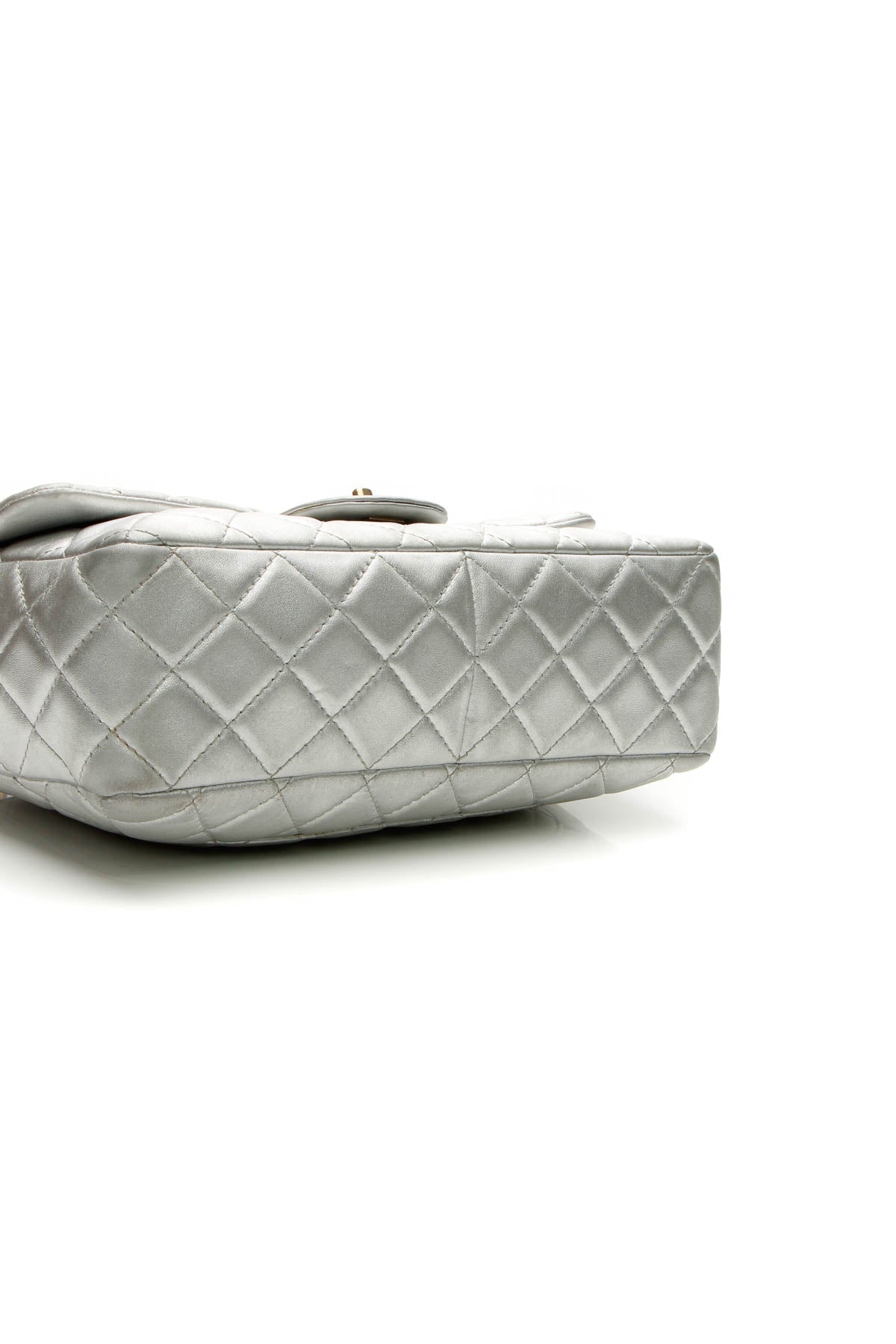 Classic Jumbo Single Flap Bag - Silver - image 4