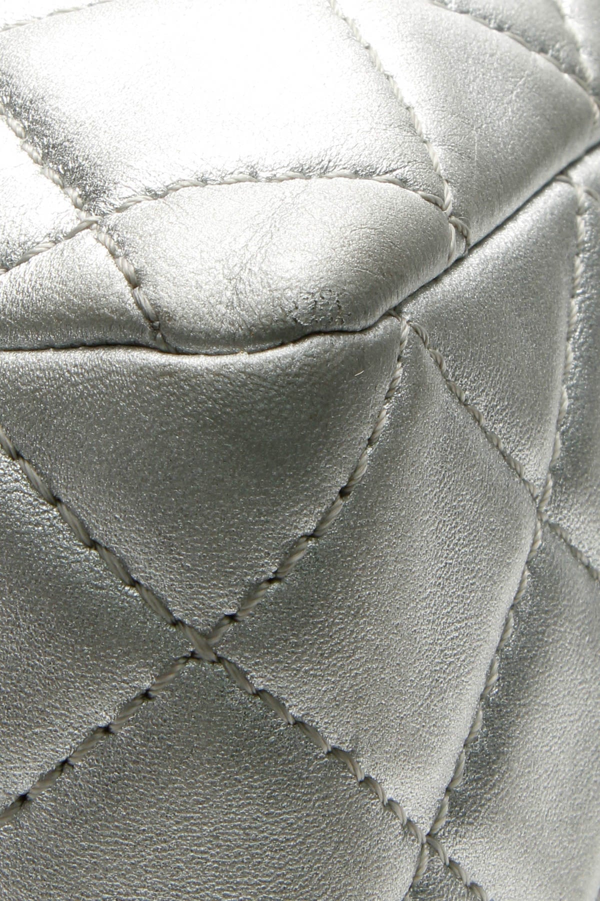 Classic Jumbo Single Flap Bag - Silver - image 5