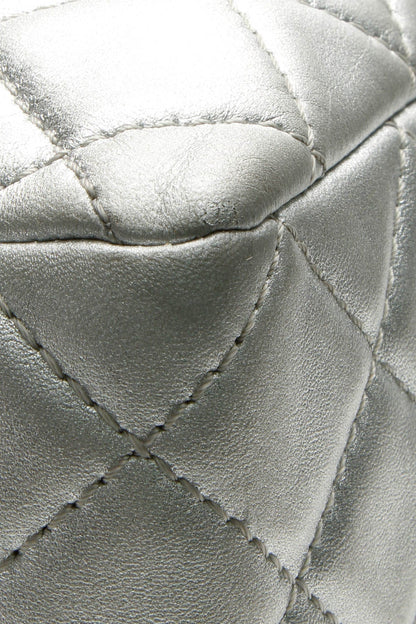 Classic Jumbo Single Flap Bag - Silver - image 5