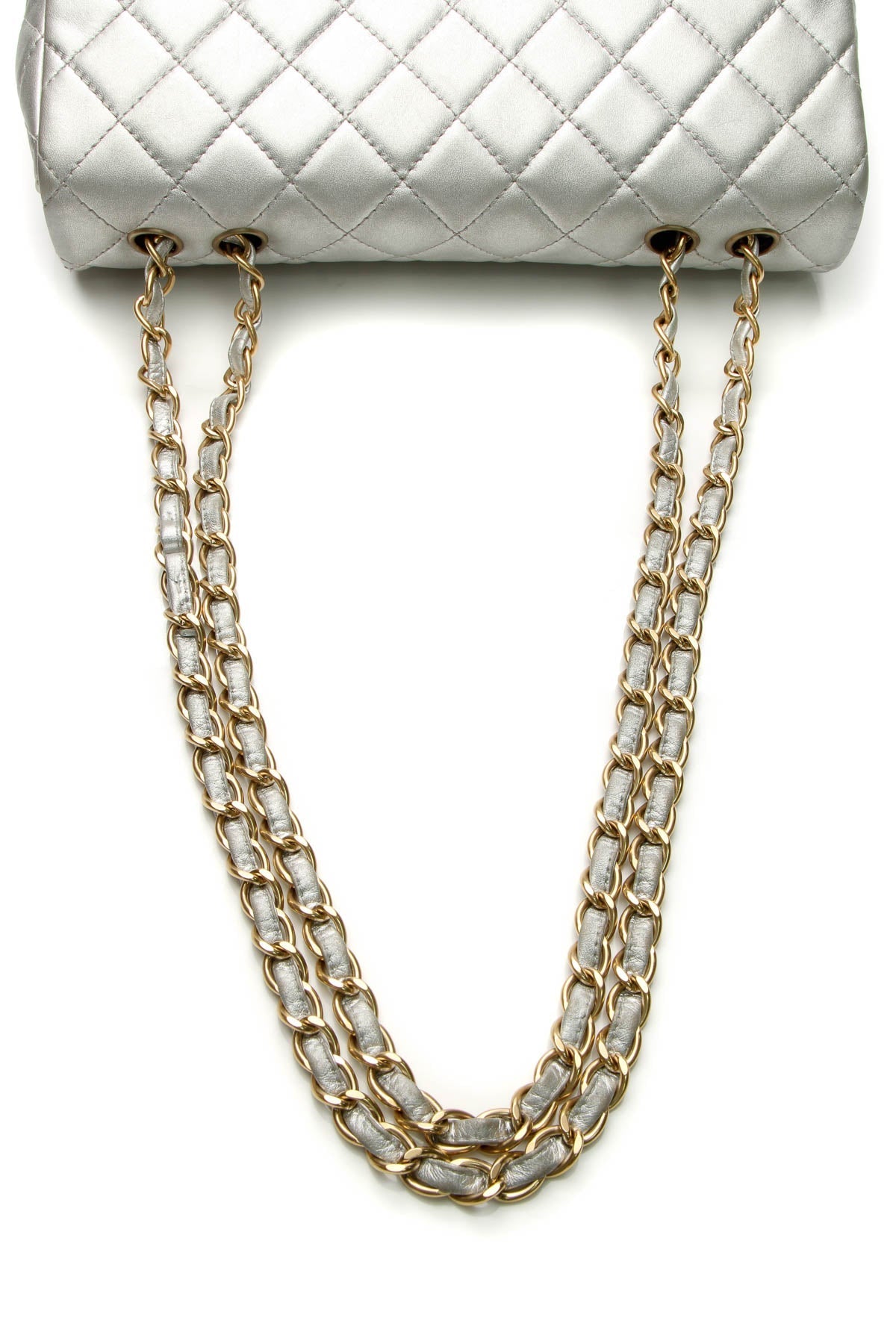 Classic Jumbo Single Flap Bag - Silver - image 6