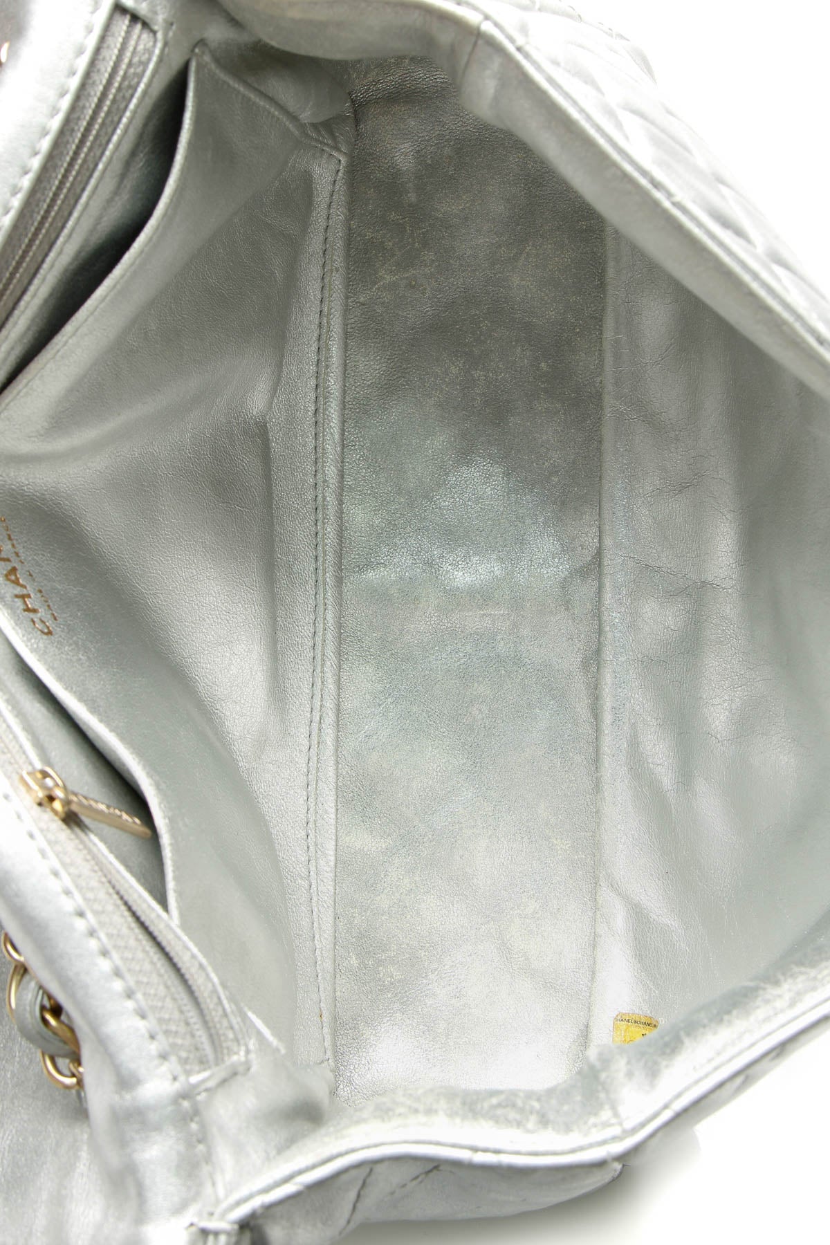 Classic Jumbo Single Flap Bag - Silver - image 8