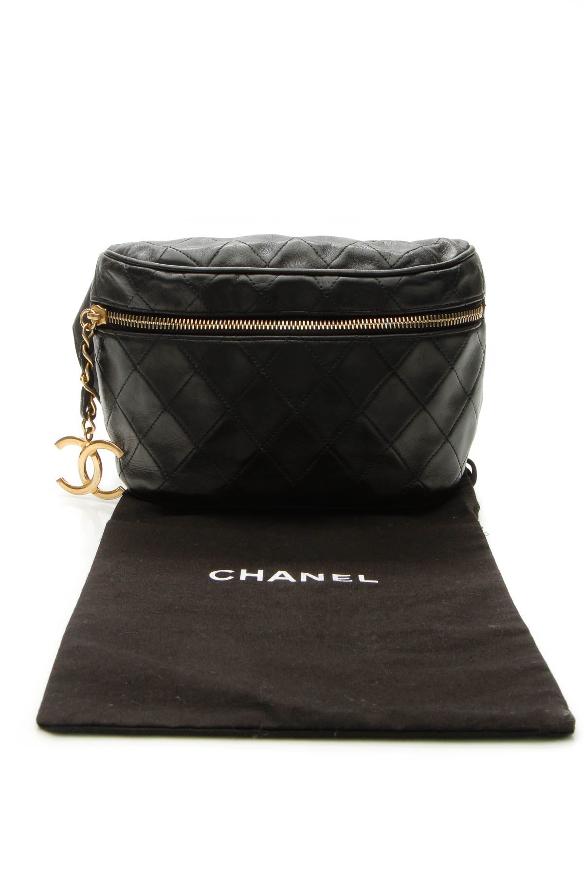 Vintage Quilted Belt Bag - Black - image 10