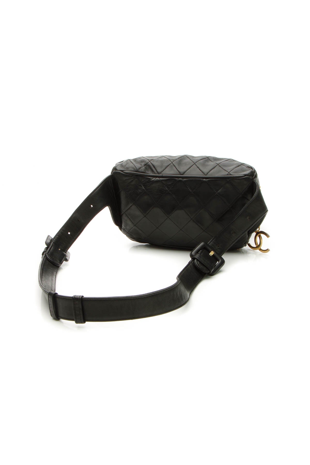 Vintage Quilted Belt Bag - Black - image 2