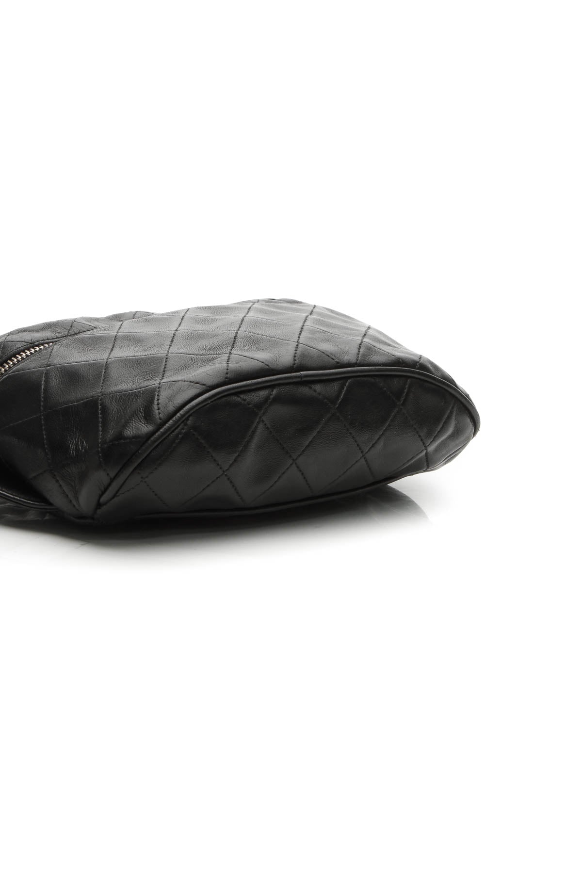 Vintage Quilted Belt Bag - Black - image 4