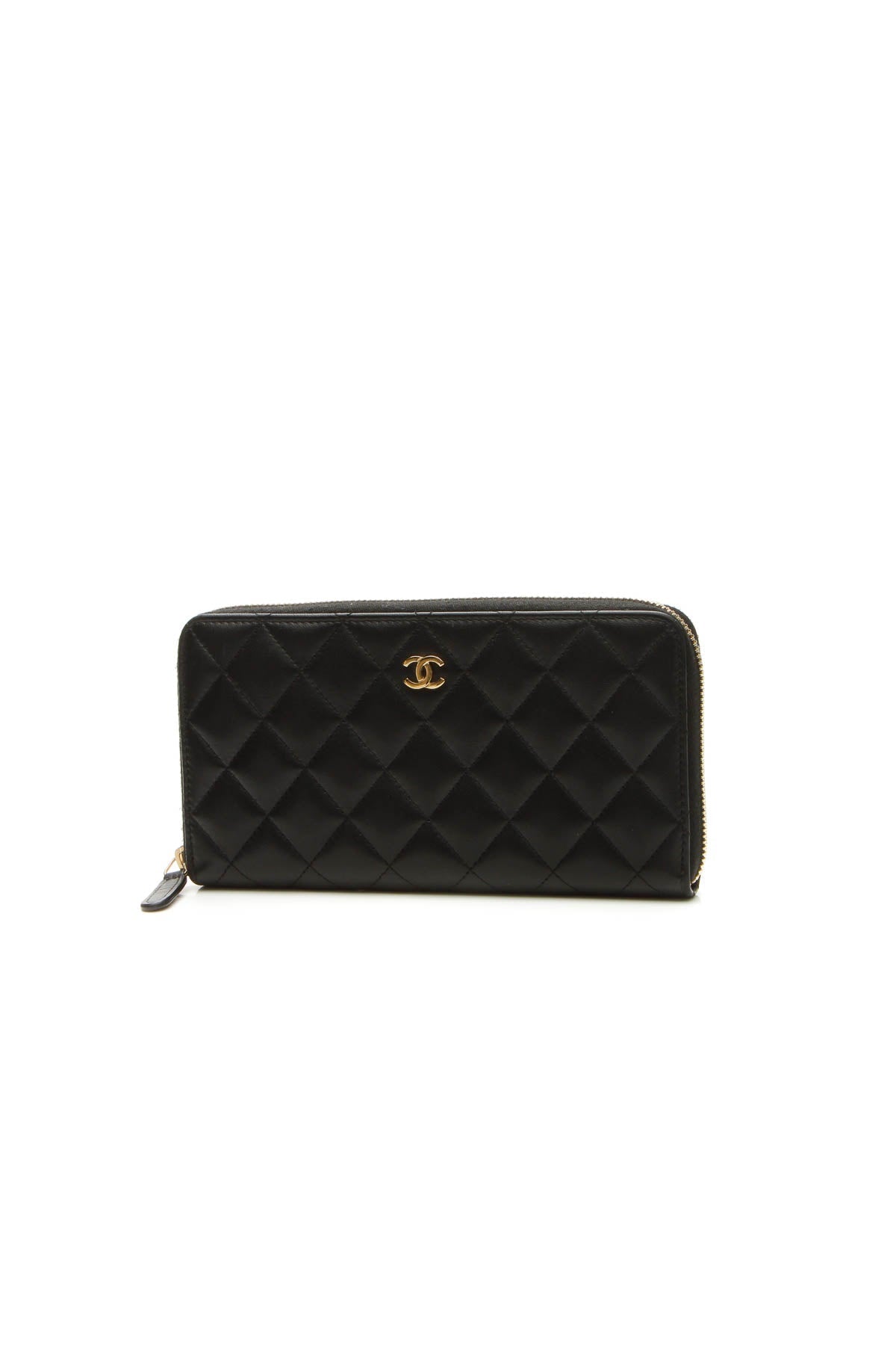 Quilted Zippy Wallet - Black - image 1
