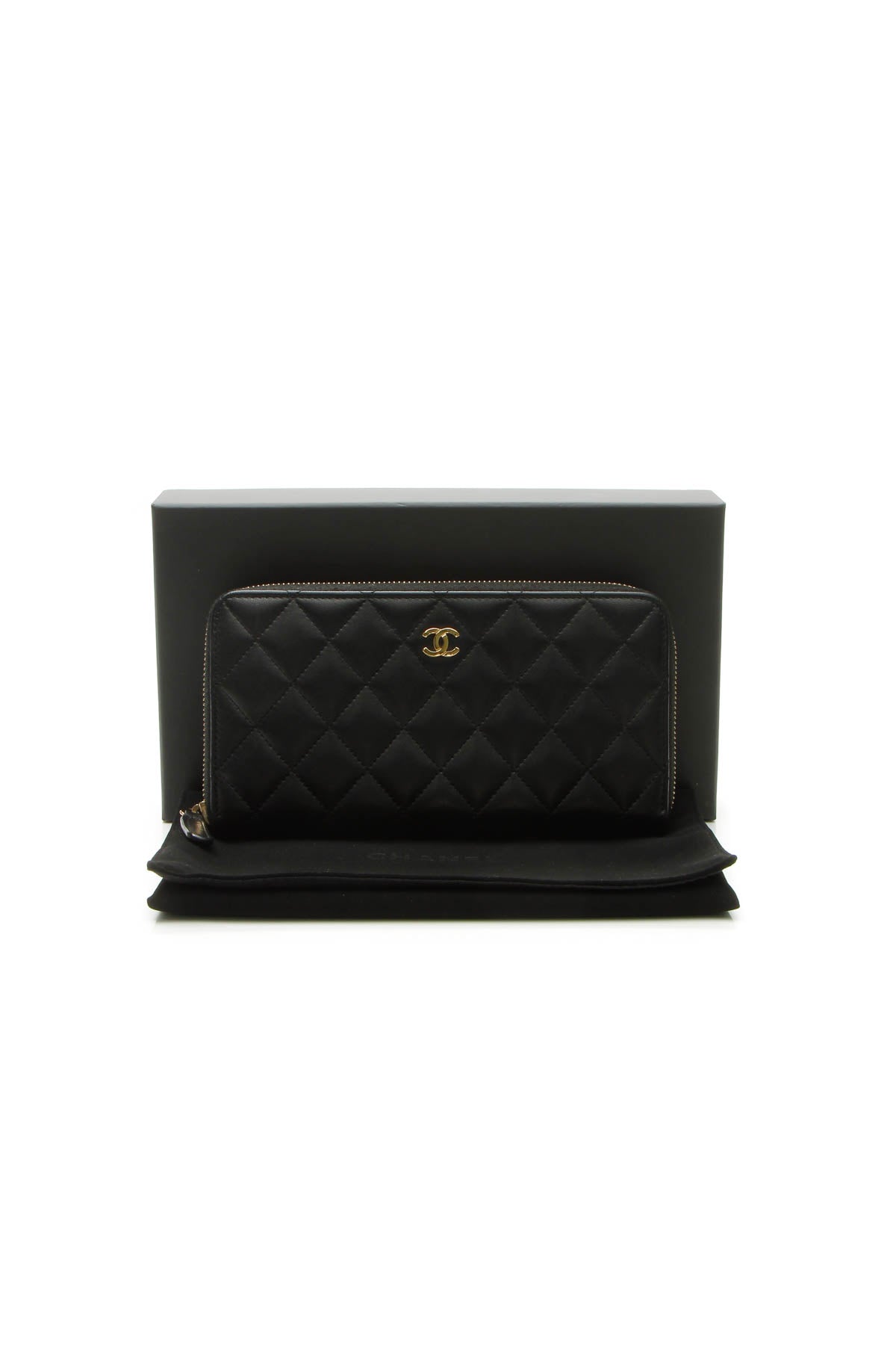 Quilted Zippy Wallet - Black - image 10